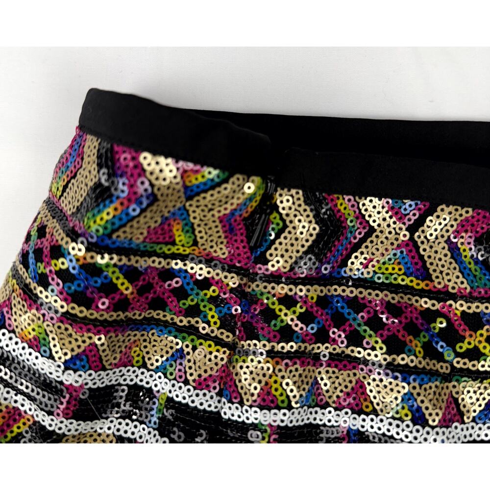 GUESS Sequin Skirt  M vibrant geometric patterns.  mix of colors for a bold look - Picture 5 of 10